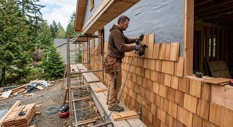Cedar Siding Installation in East Waterboro, ME
