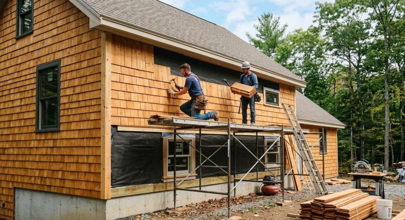 Cedar Siding Installation in Lebanon, ME