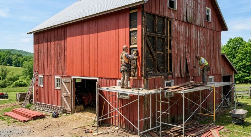 Barn Siding Replacement in Barrington, NH
