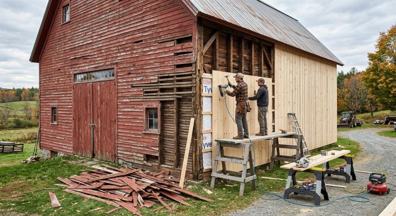 Barn Siding Replacement in Strafford, NH