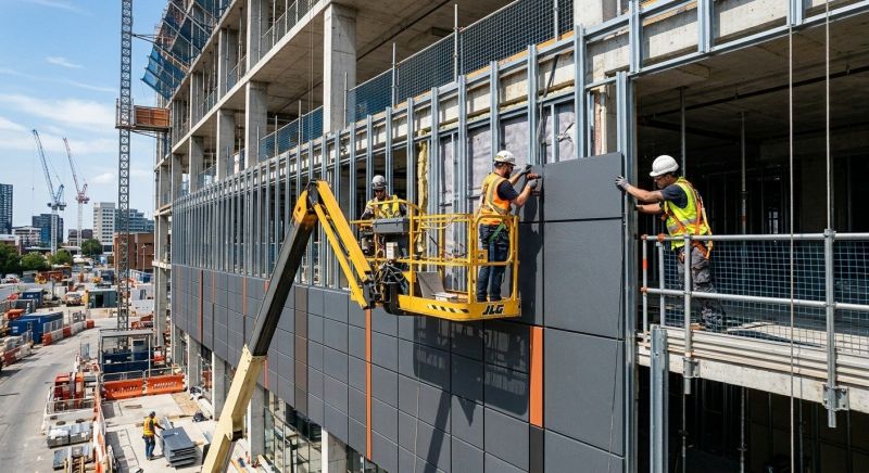 Facade Cladding Installation in Sanford, ME