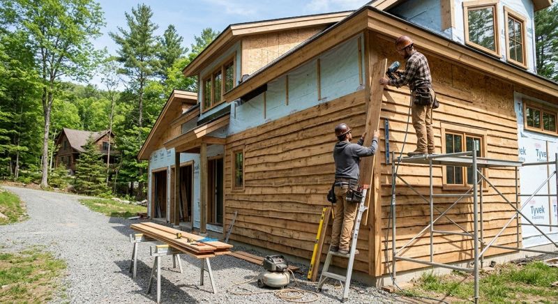 Faux Wood Siding Installation in Dover, NH