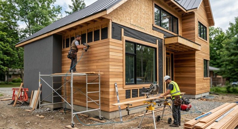 Faux Wood Siding Installation in Hollis Center, ME