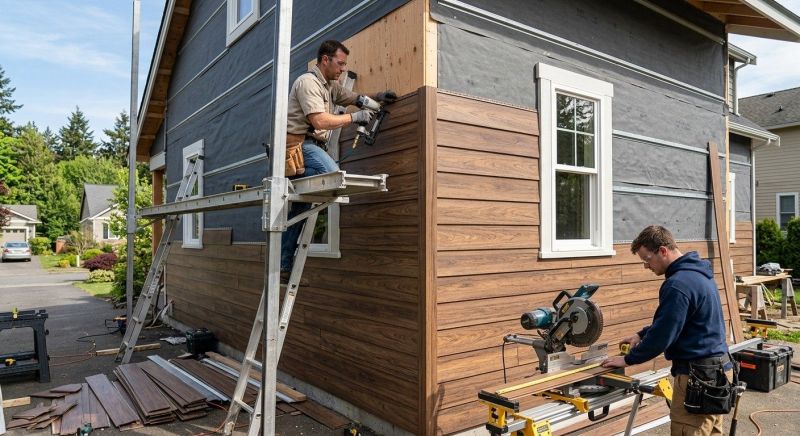 Faux Wood Siding Installation in Limington, ME