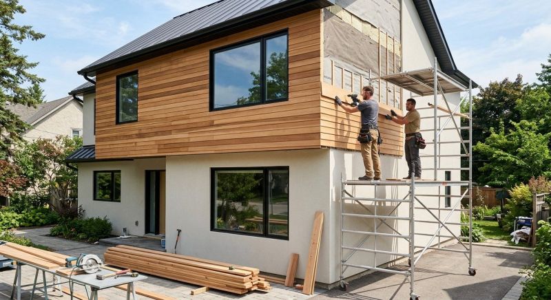 Faux Wood Siding Installation in Scarborough, ME