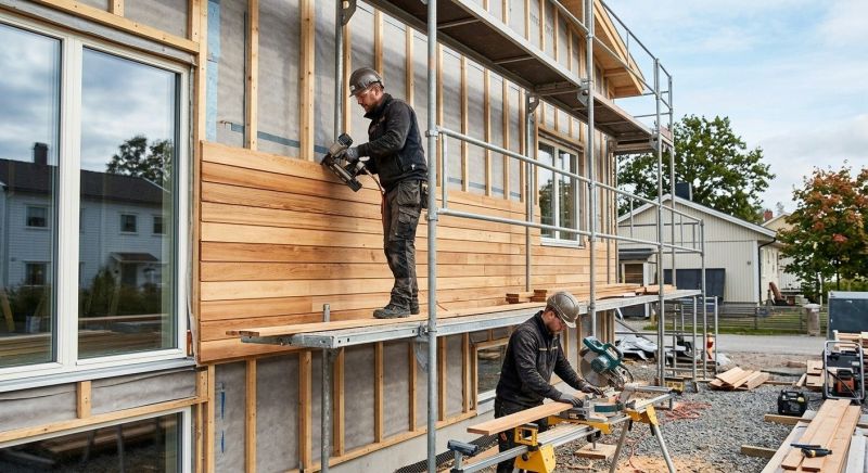 Hardwood Cladding Installation in Sanford, ME
