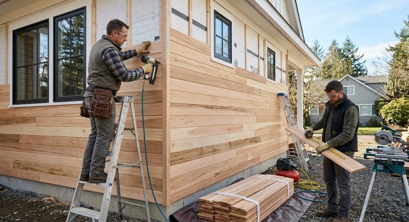 Hardwood Siding Installation in Waterboro, ME