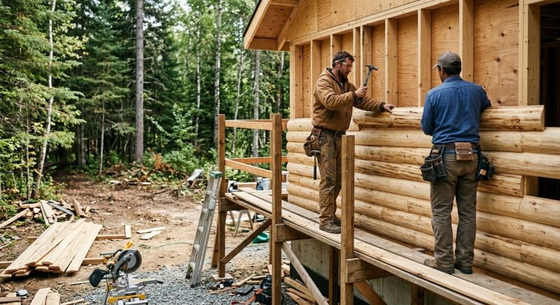 Log Siding Installation in Eliot, ME