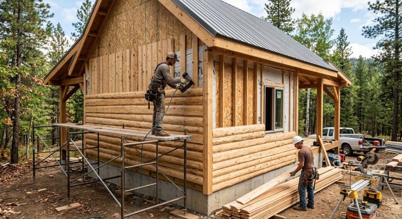 Log Siding Installation in Hollis Center, ME