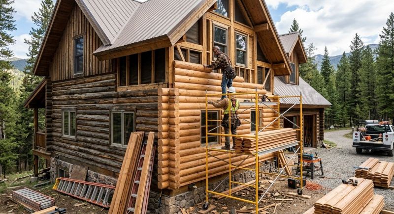 Log Siding Installation in Lebanon, ME