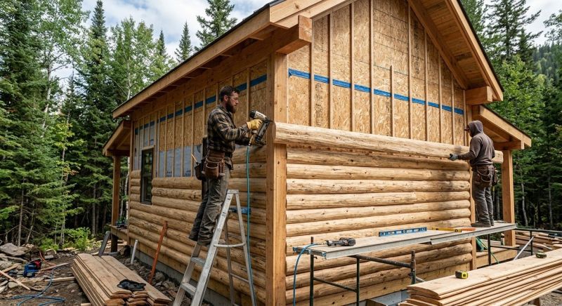 Log Siding Installation in Saco, ME