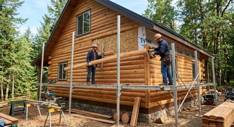 Log Siding Installation in Scarborough, ME
