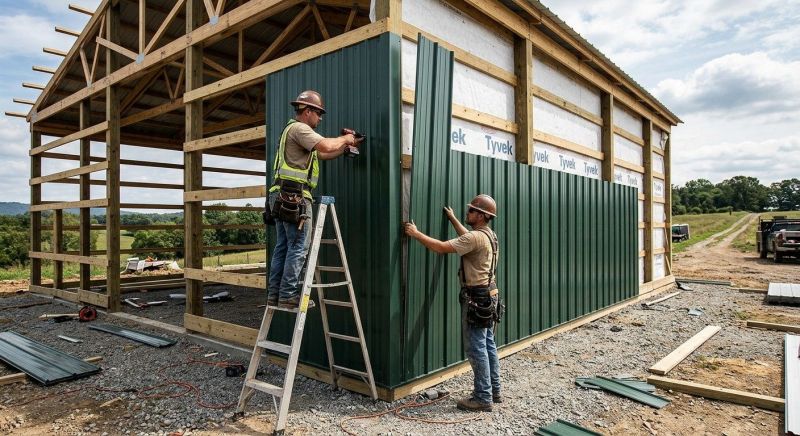 Metal Barn Siding Installation in Sanford, ME