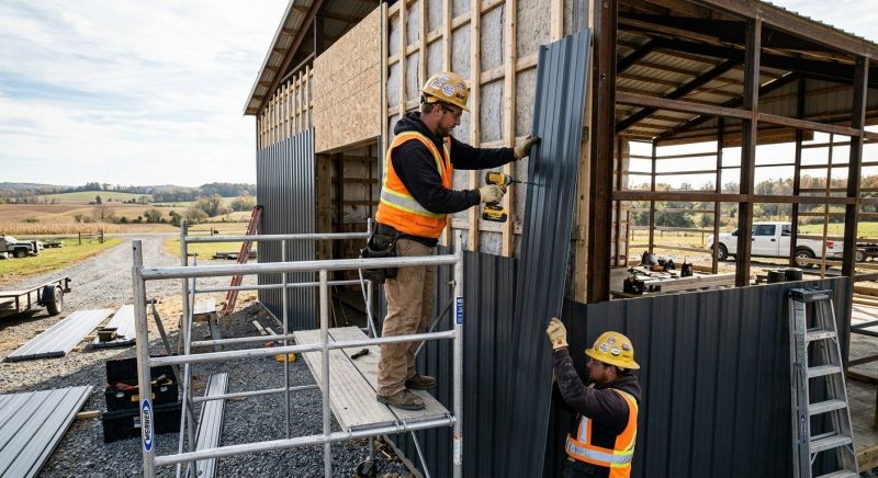 Metal Barn Siding Installation in Sanford, ME