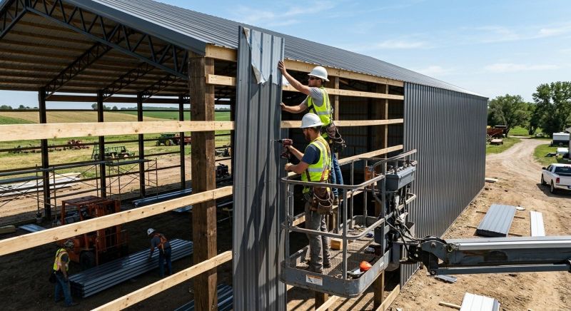 Metal Barn Siding Installation in Sanford, ME