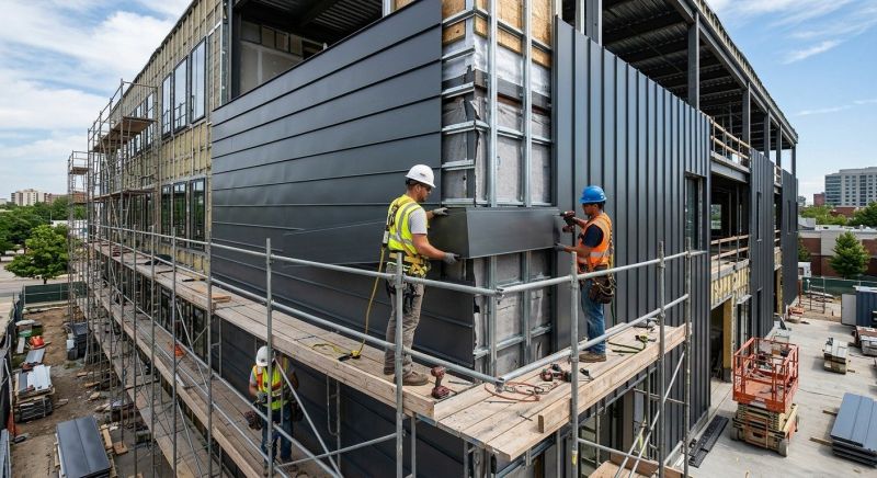 Steel Cladding Installation in Sanford, ME