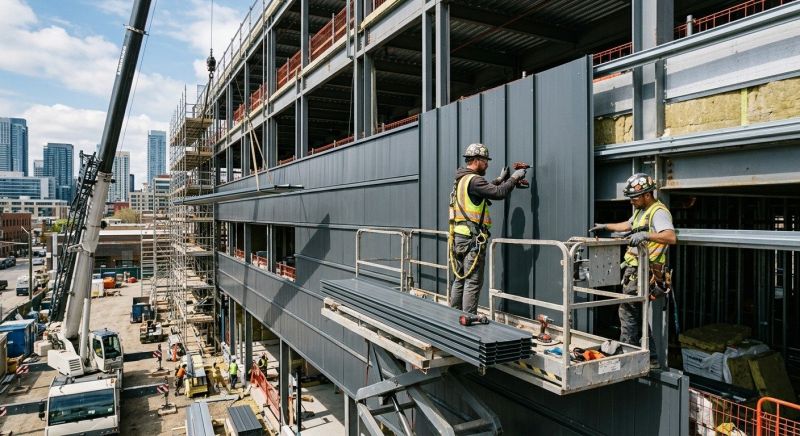 Steel Cladding Installation in Sanford, ME