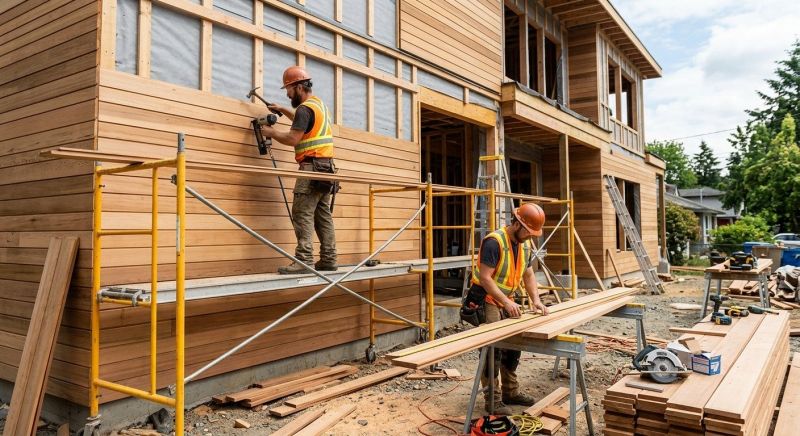 Wood Cladding Installation in Buxton, ME