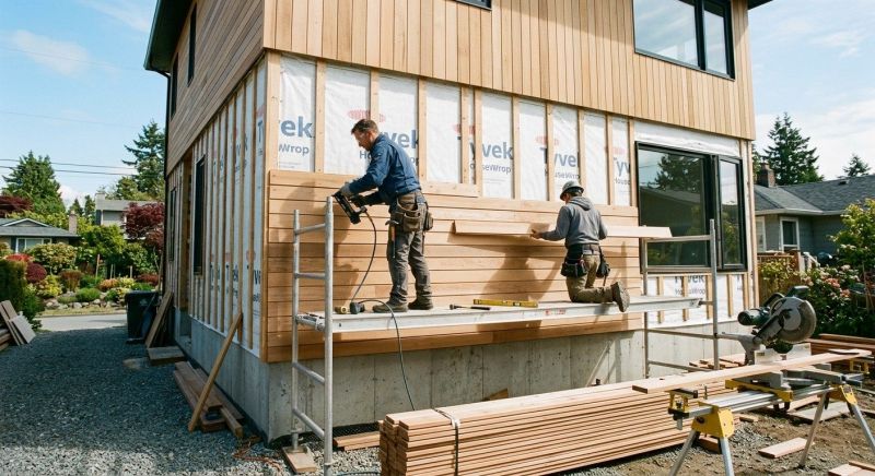 Wood Cladding Installation in Hollis Center, ME