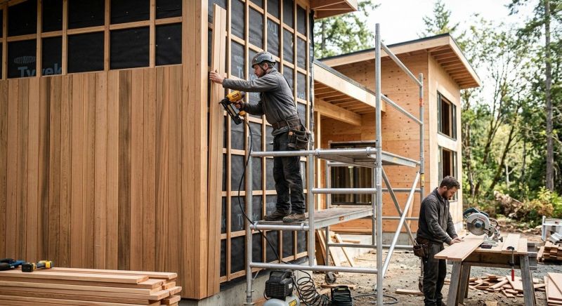 Wood Cladding Installation in Waterboro, ME